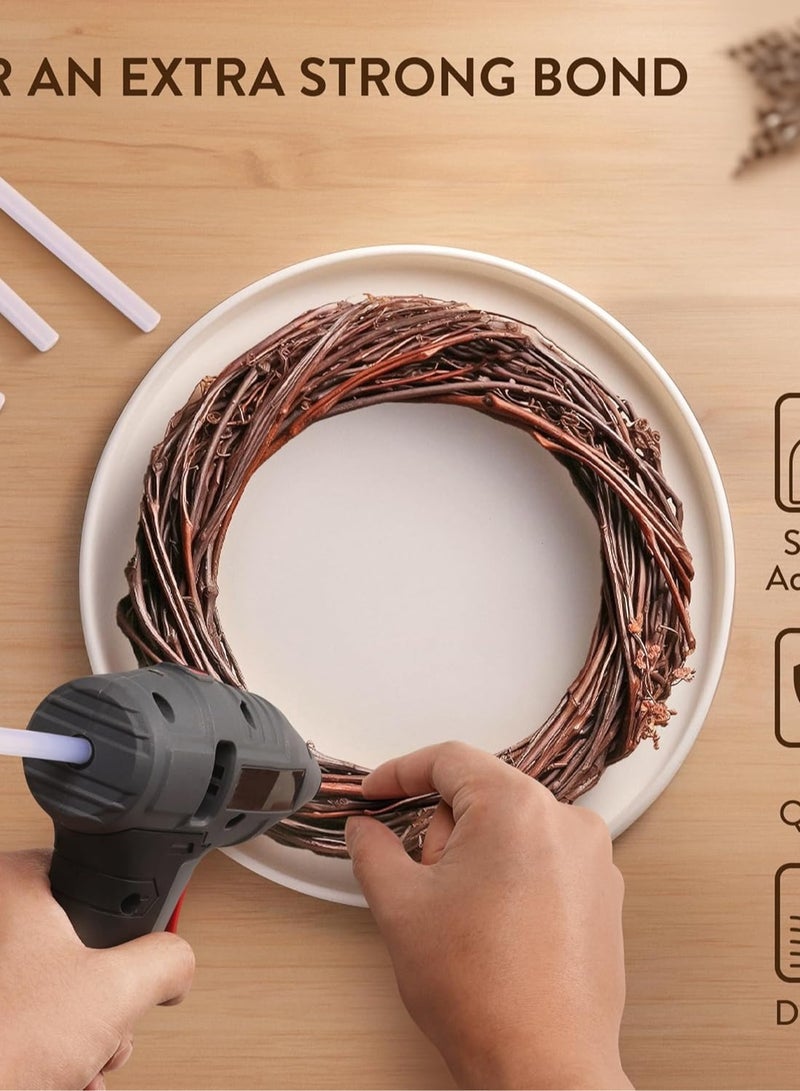 JOYBOS ٥٠ قطعة من أعواد الغراء الساخن الشفافة، بأبعاد ٧ مم × ٢٠٠ مم (٠.٢٧ بوصة × ٧.٨٧ بوصة) - لاصق عالي القوة، غير سام، ذو تماسك منخفض، مناسب للأعمال اليدوية، والمشاريع المنزلية، والخشب، والأقمشة - صديق للبيئة، ذو سطح أملس، متعدد الاستخدامات. - Image 2