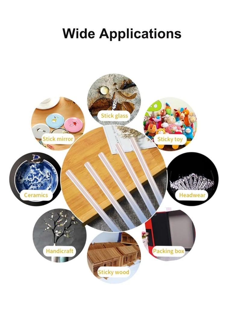 JOYBOS ٥٠ قطعة من أعواد الغراء الساخن الشفافة، بأبعاد ٧ مم × ٢٠٠ مم (٠.٢٧ بوصة × ٧.٨٧ بوصة) - لاصق عالي القوة، غير سام، ذو تماسك منخفض، مناسب للأعمال اليدوية، والمشاريع المنزلية، والخشب، والأقمشة - صديق للبيئة، ذو سطح أملس، متعدد الاستخدامات. - Image 4