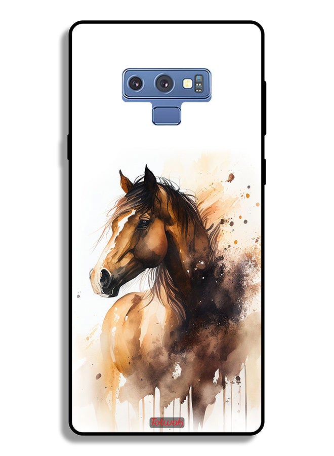 Tolwak Samsung Galaxy Note 9 Protective Case Cover Horse Abstract Art - Image 2