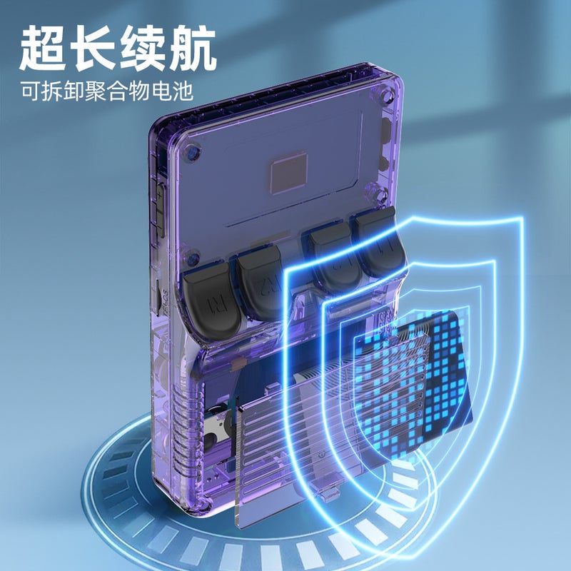 New cross-border R36S open source arcade game console retro handheld game console HD IPS screen joystick handheld game console Transparent purple 64G - Image 3