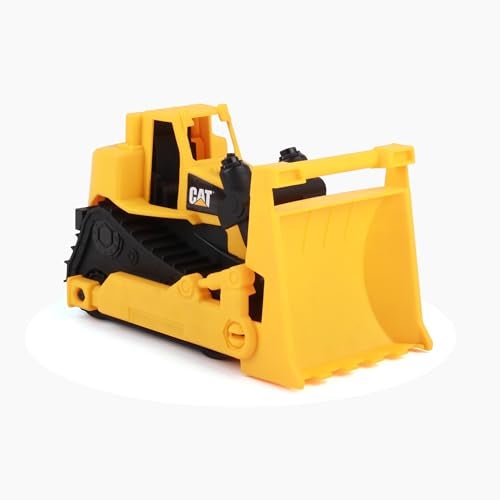 Cat Construction Fleet 10Bulldozer Toy HeavyDuty Plastic Working Blade FreeRolling Wheels IndoorOutdoor Sandbox Vehicle for Toddlers Kids Ages2 Yellow - Image 1