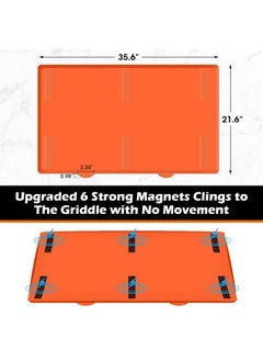 Hydream 36" Griddle Mat Silicone for Blackstone, Magnetic Protective Top Covers for Blackstone Protector Outdoor-Orange  - Image 2