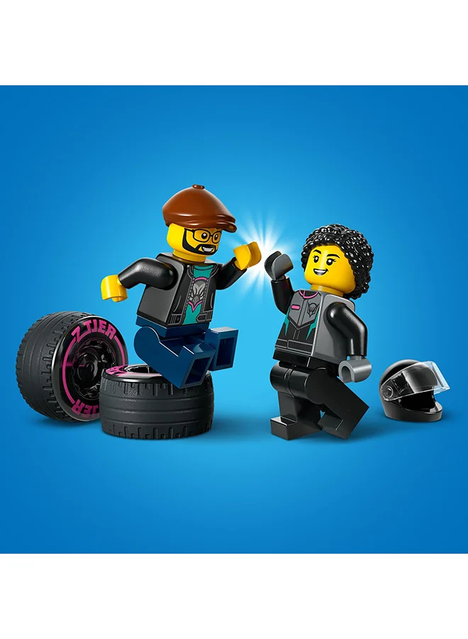 ليغو لعبة بناء سيارة السباق والشاحنة حاملة السيارات 60406 من LEGO® City