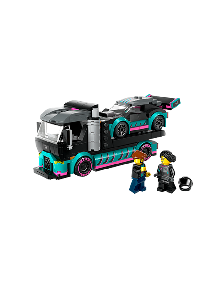 ليغو لعبة بناء سيارة السباق والشاحنة حاملة السيارات 60406 من LEGO® City