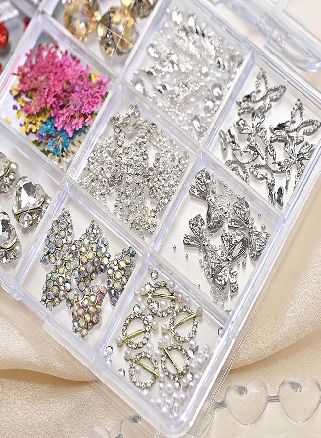 MAJOR DIJIT 3D Nail Charms and Gems Cute Rhinestones Y2K for Nails Nesign Junk Case Charms Jewels for Nail Art Decorations (Silver Starlight) - Image 4