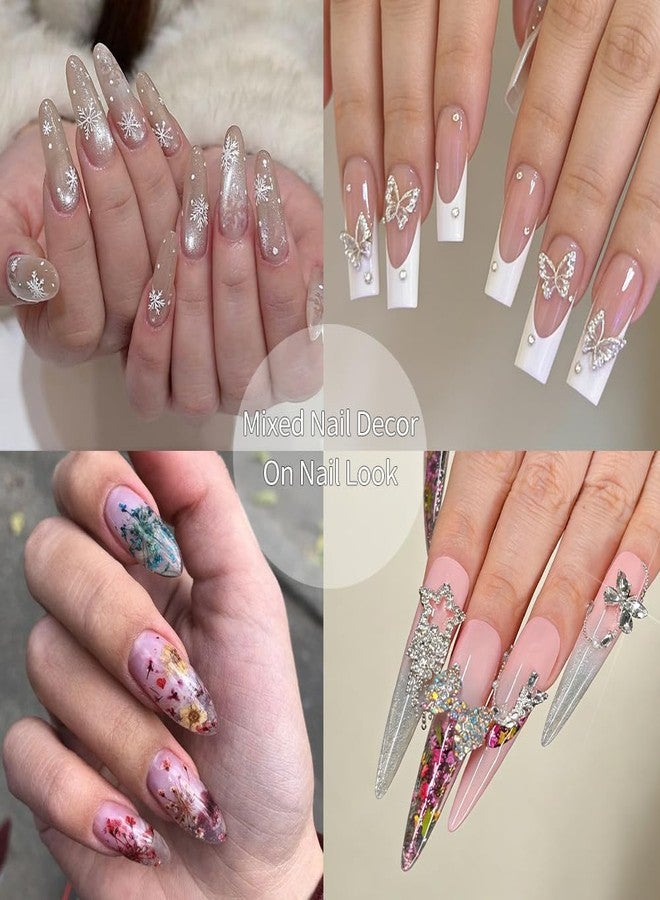 MAJOR DIJIT 3D Nail Charms and Gems Cute Rhinestones Y2K for Nails Nesign Junk Case Charms Jewels for Nail Art Decorations (Silver Starlight) - Image 3