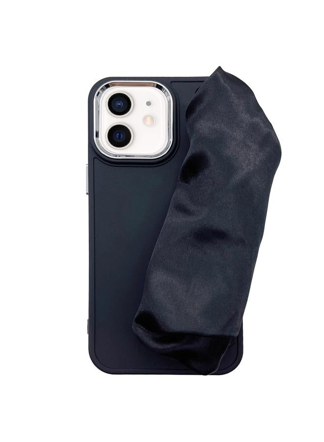 زبون جراب لهاتف iPhone 12 2 في 1 مع سوار معصم مطلي بالكهرباء - Image 1