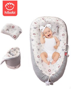 hibobi Foldable Baby Pad With Pillow And Blanket, Removable And Portable Crib For Washing  - Image 1