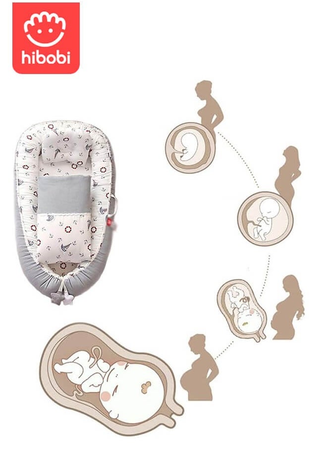 hibobi Foldable Baby Pad With Pillow And Blanket, Removable And Portable Crib For Washing  - Image 5