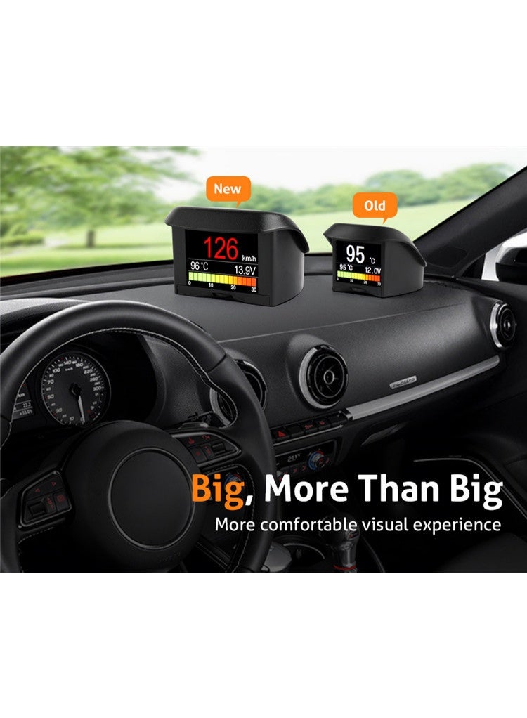 ANCEL A202 OBDII Head Up Display, OBD2 Diagnostic Scanner with Coolant Temperature Fuel Consumption Battery Voltage Engine Speed Digital Speed, Failure Diagnosis Brake Test, 2.4" Screen DC 9-18V - Image 2
