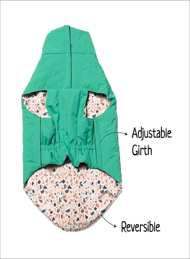 Mutt of Course Retro Green Reversible Warm Dog Jacket for Winters (Color - Green) (Size - Neck - 13.5" | Chest - 20" | Length - 14") (L) - Image 3
