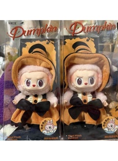 Generic POP MART Labubu Vinyl Plush Pumpkin Monster Carnival Keychain  - Image 4