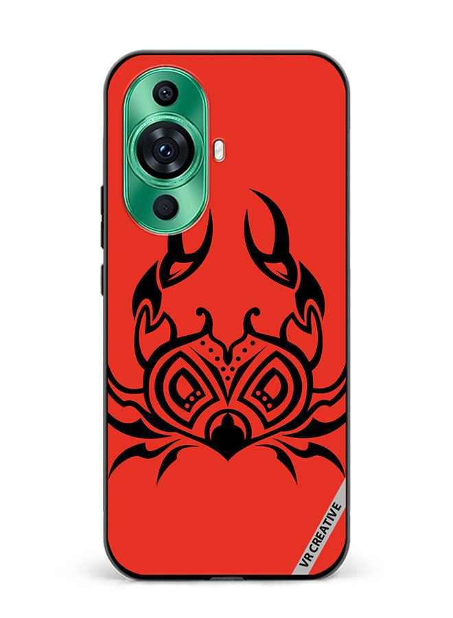 Protective Case Cover For Huawei nova 11 Pro Red And Black Scorpio Design Multicolour