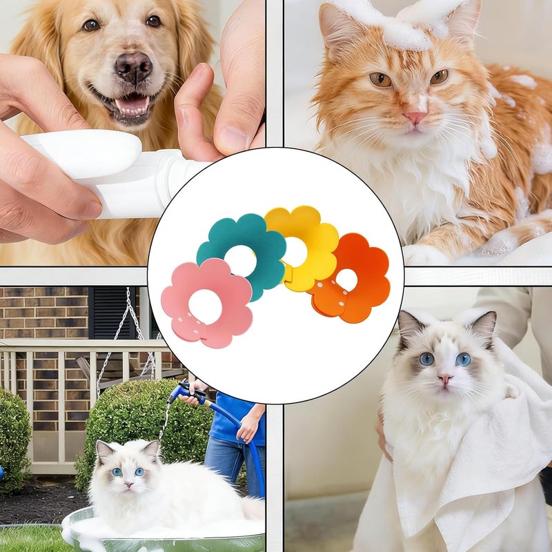 4Pcs Flower Recovery Collar for Cats Post Adjustable Protective Recoveryneckwear - Image 2