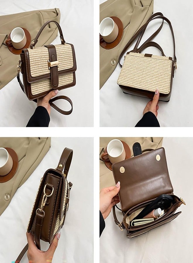 AISIWAN Women’s Trendy Straw Shoulder Bag Straw Crossbody Bags For Women Summer Clutch Purse Straw Beach Purse For Vacation Travel 2025 - Image 2