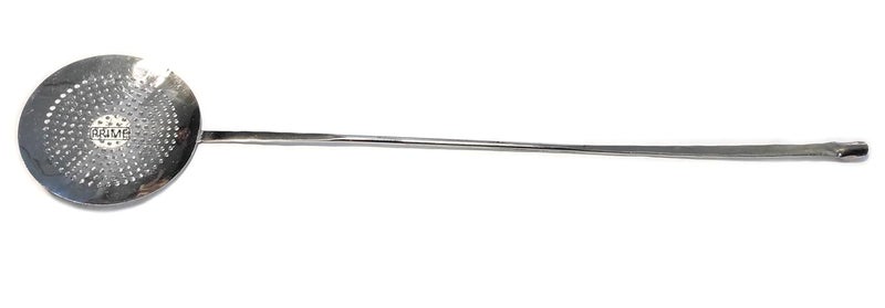 Prime Bakers and Moulders Prime Bakers and Moulders Long Handle Iron Skimmer Frying Strainer pauni for Commercial Kitchen Large  - Image 2