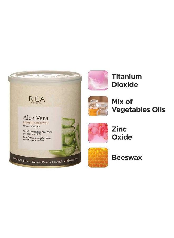 Rica مجموعة شمع ريكّا بالألوة فيرا (1 شمع جسم ريكّا 1 جل حليب قطن قبل الشمع 1 لوشن ريكّا بالألوة فيرا بعد الشمع) - Image 3