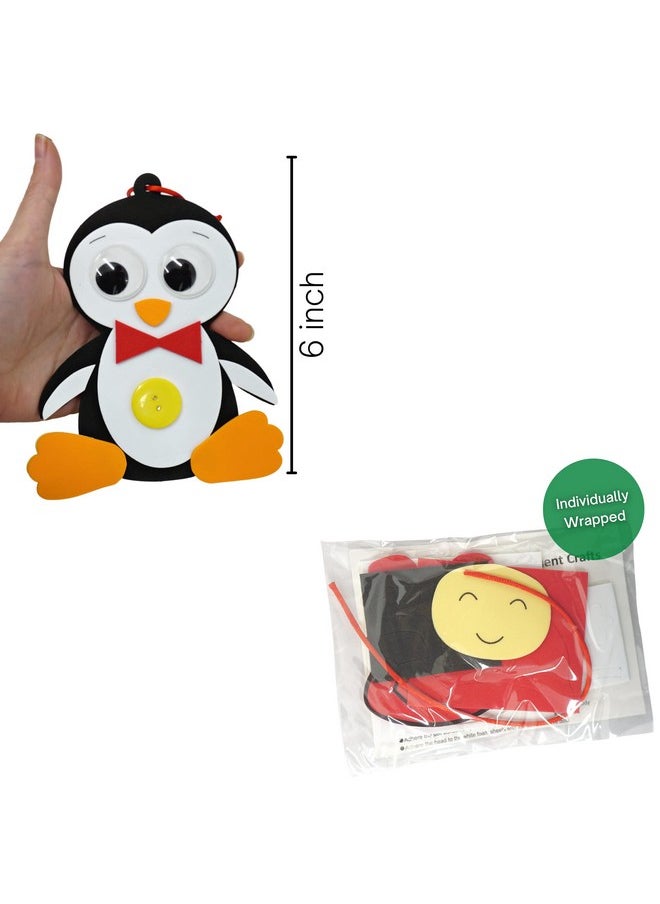 4E's Novelty Foam Christmas Character Ornament Crafts For Kids (12 Pack) Santa, Gingerbread Man, Snowman, & Penguin Christmas Crafts For Kids Toddlers 4-8, 3-12 Diy Ornament Craft Kit Bulk  - Image 5
