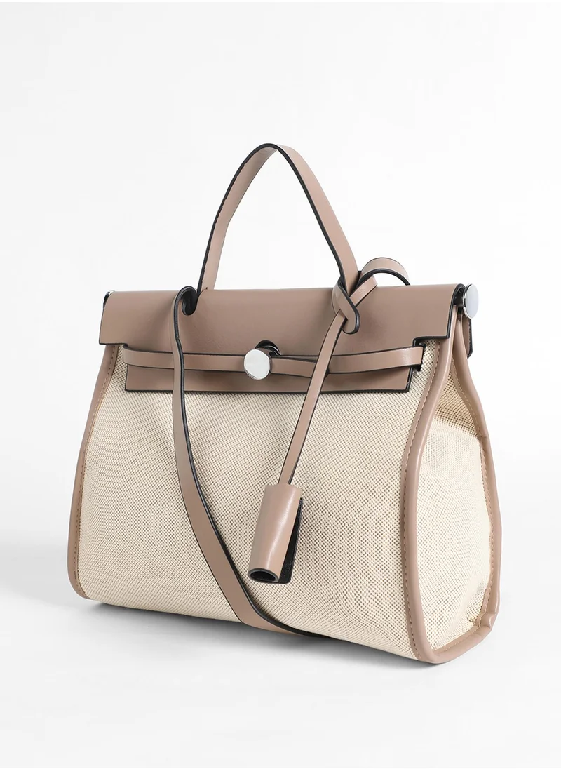 Haute Sauce Structured Block With Pouch Hand Bag