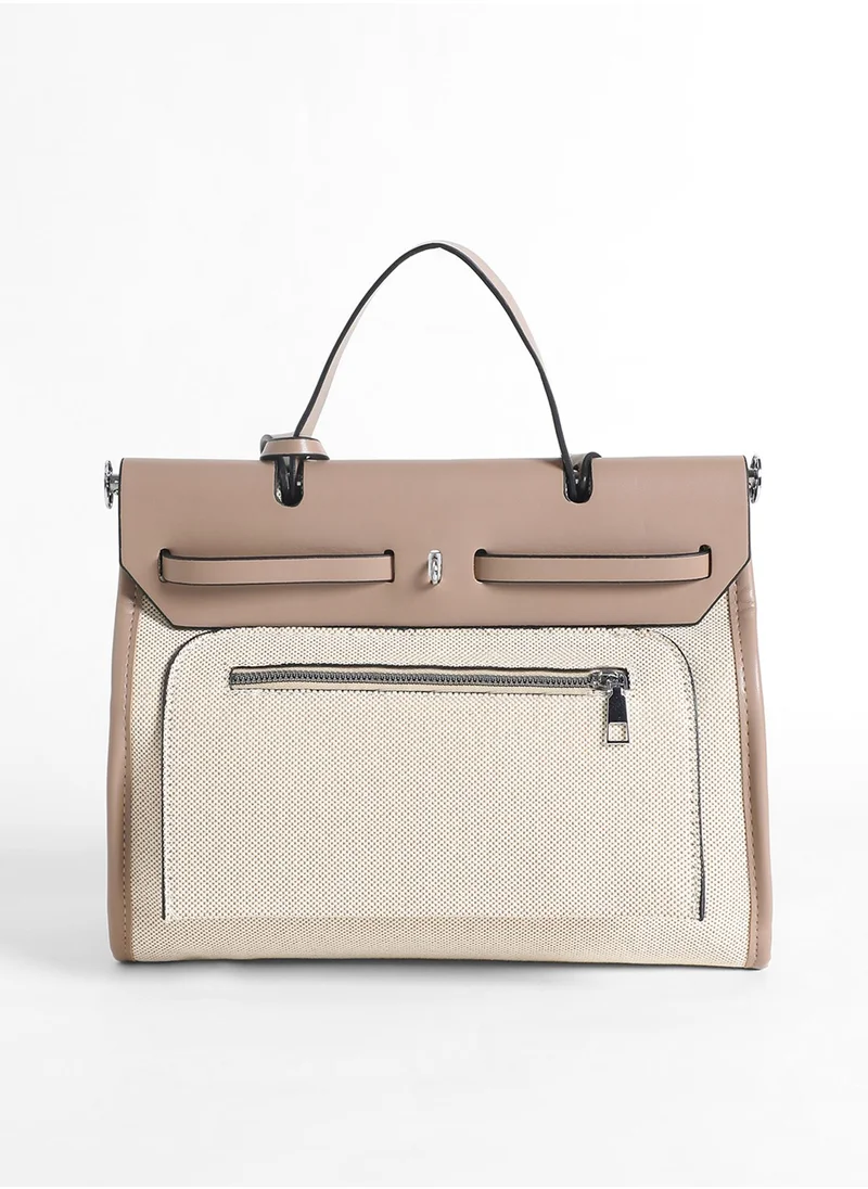 Haute Sauce Structured Block With Pouch Hand Bag