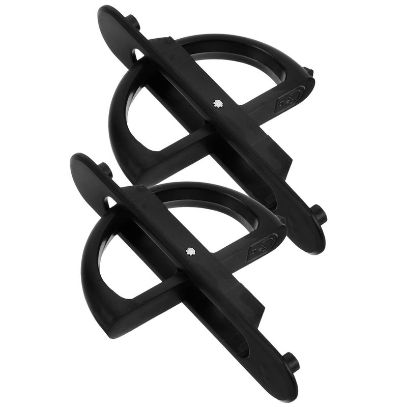 2 Pack Black Concealed Cabinet Door Handles Recessed Invisible Pulls for Kitchen Cabinets Drawers - Image 2