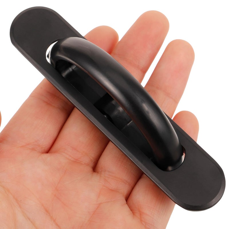2 Pack Black Concealed Cabinet Door Handles Recessed Invisible Pulls for Kitchen Cabinets Drawers - Image 5