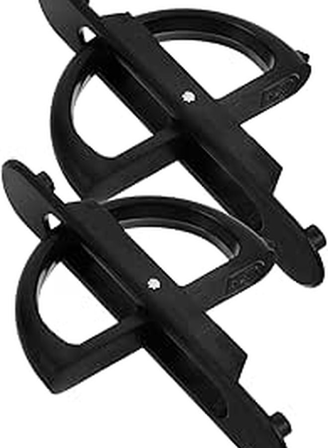 2 Pack Black Concealed Cabinet Door Handles Recessed Invisible Pulls for Kitchen Cabinets Drawers - Image 1