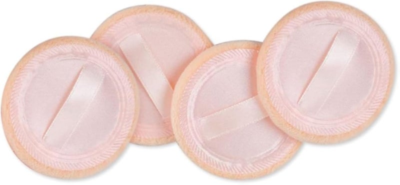 4Pcs Washable Powder Puff Soft Face Makeup Sponge, Loose powder Foundation Blending Sponges Set, Beauty Blender, Round Shape Reusable Cosmetic Powder Puff Wet & Dry Tool