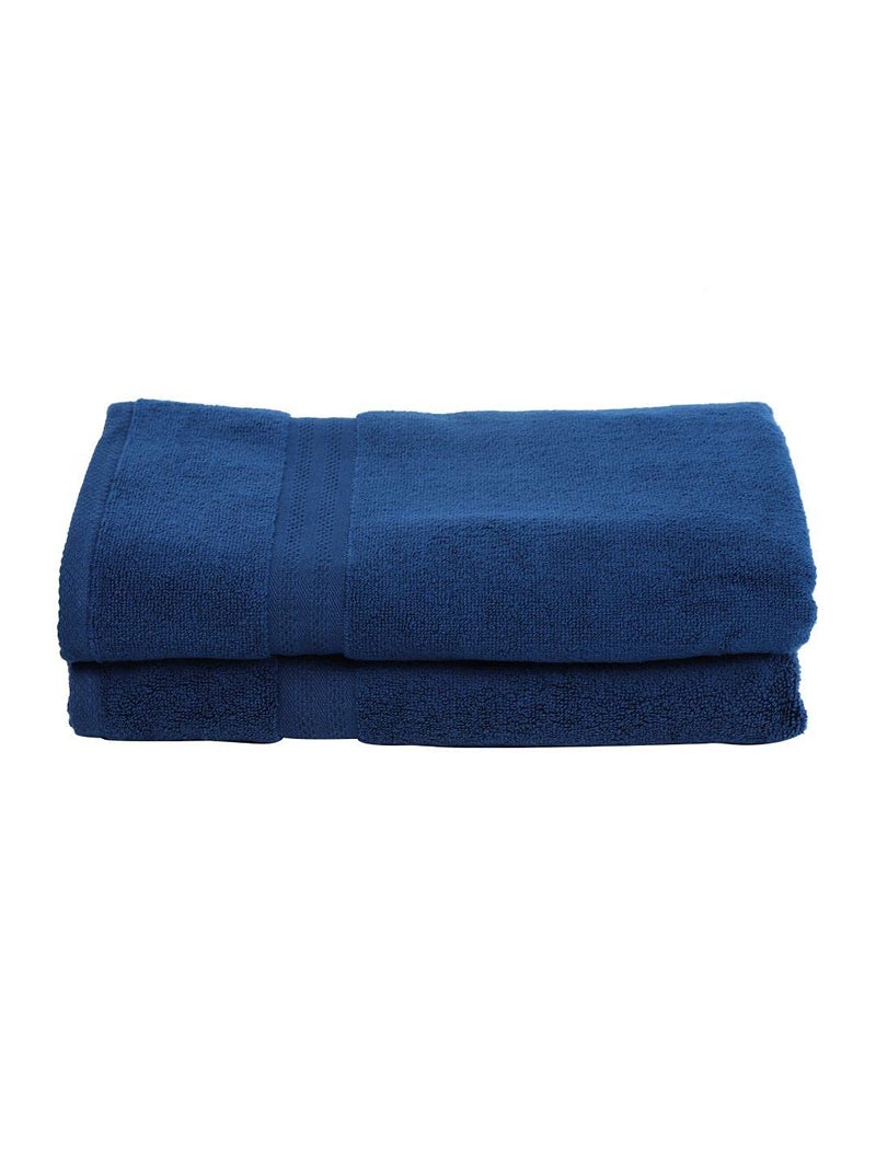 BIANCA Ultra Soft Zero Twist 100% Cotton Towel (Aerocore Tech) -2pc Bath Towel (Paradiso) - Super Absorbent, Fluffy, AeroCore Organic Technology - for Men, Women, Gym, Kitchen Solid-Navy - Image 3