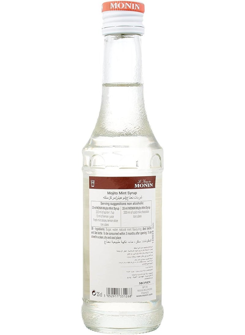 Monin Premium Mojito Mint Flavored Syrup for Mocktails and Beverages - 250ml - Image 2