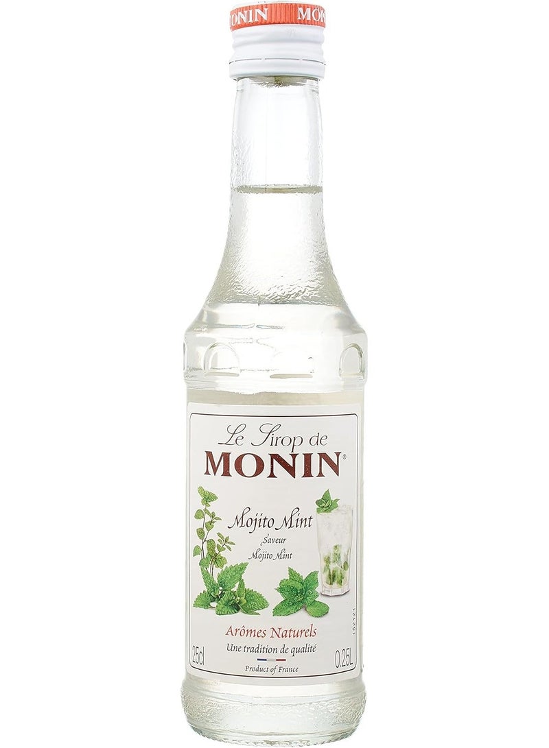 Monin Premium Mojito Mint Flavored Syrup for Mocktails and Beverages - 250ml - Image 1