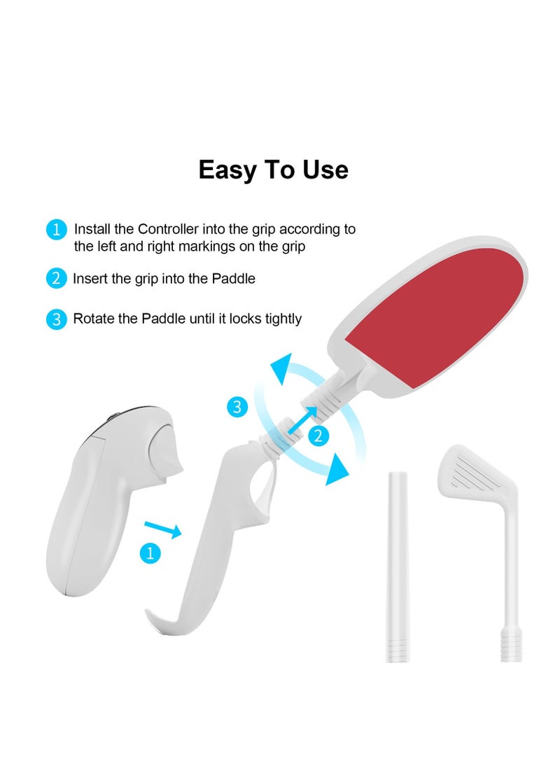 Upgraded Extension Grips For Quest 3 VR Body Motion Set Table Tennis Racket Stick Golf Stick  - Image 5