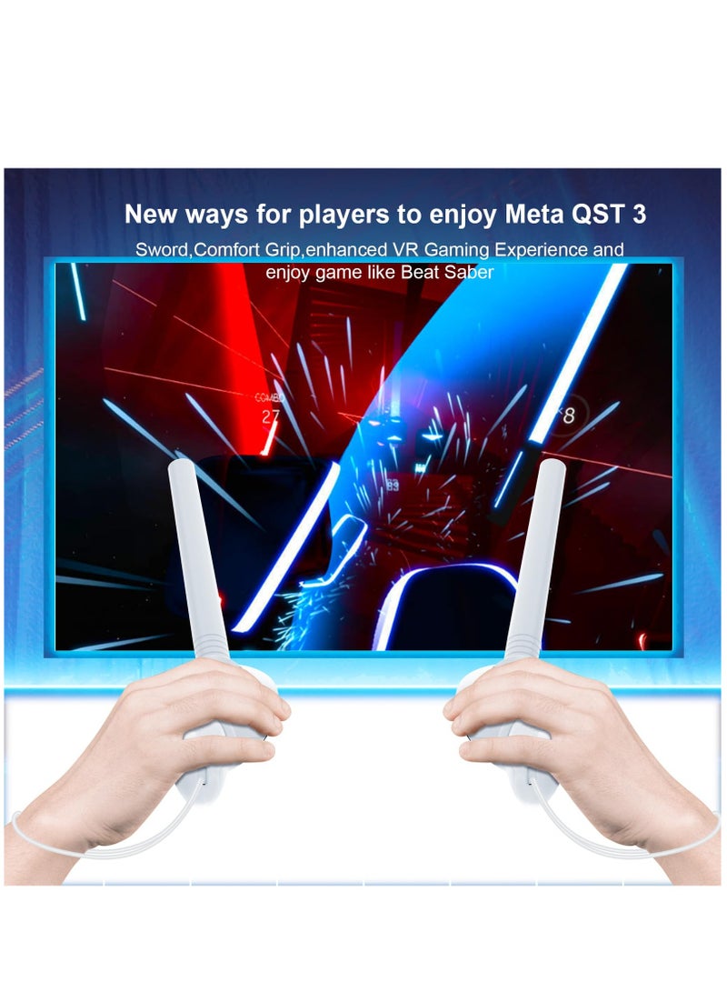 Upgraded Extension Grips For Quest 3 VR Body Motion Set Table Tennis Racket Stick Golf Stick  - Image 4