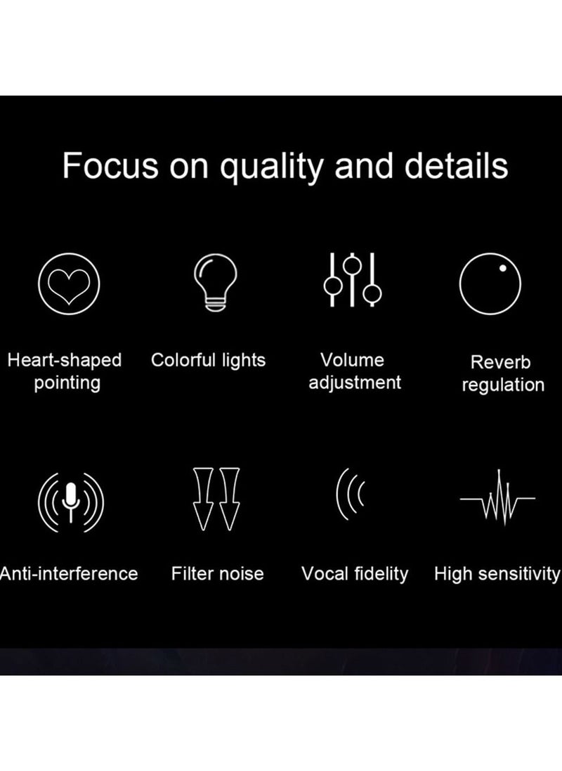 RGB USB Condenser Podcast Microphone, Suitable for PC/MAC/Ps4/iPhone/iPad/Android with Mute Button and Monitor Headphone Jack, Cardioid Mode, Great for Games, Streaming,YouTube, Music Recording