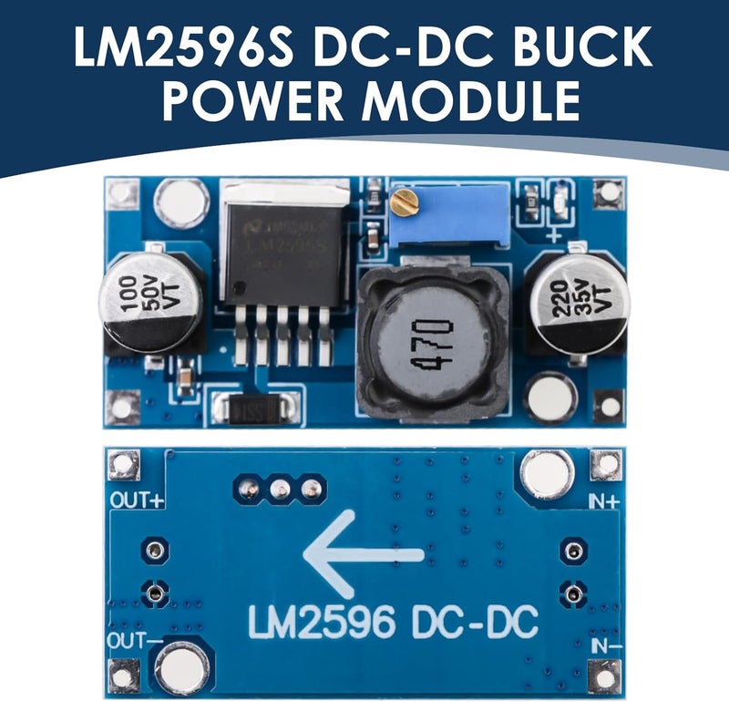 tinshow Adjustable Buck Converter DC to DC Voltage Regulator, 5 Pack High Efficiency Power Supply Module Step Down Power Module 3.0V-40V Input to 1.5V-35V Output, 3A Max Current for DIY Electronic Projects - Image 3