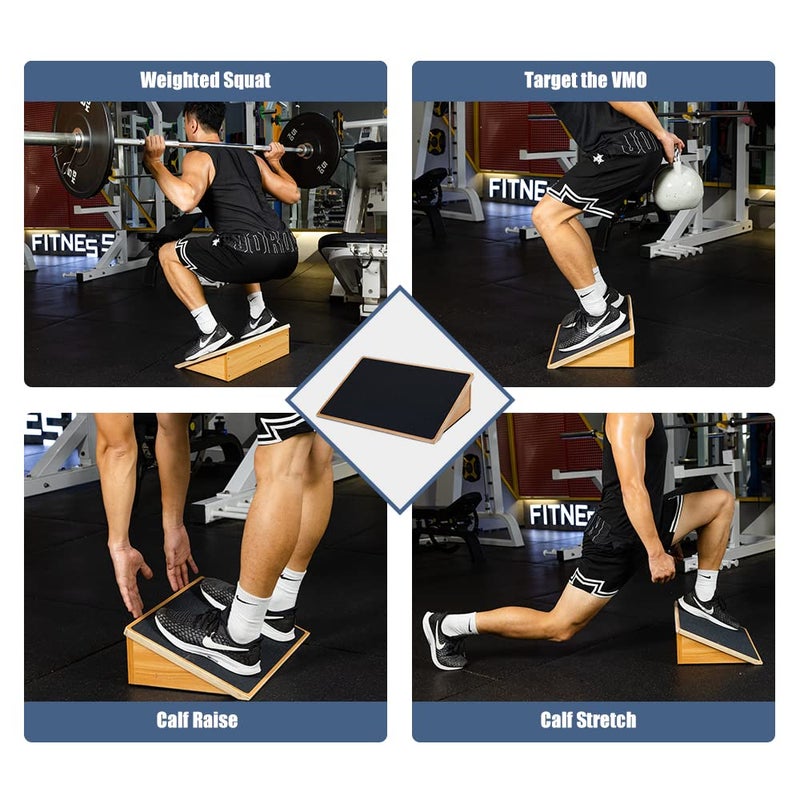 StrongTek Slant Board for Knees Over Toes, Training Incline Board for Squats, 1000 Lbs Weight Capacity, Wooden Incline Boards with Non-Slip Surface for Calf Stretch, Weightlifting, Fitness - Image 5