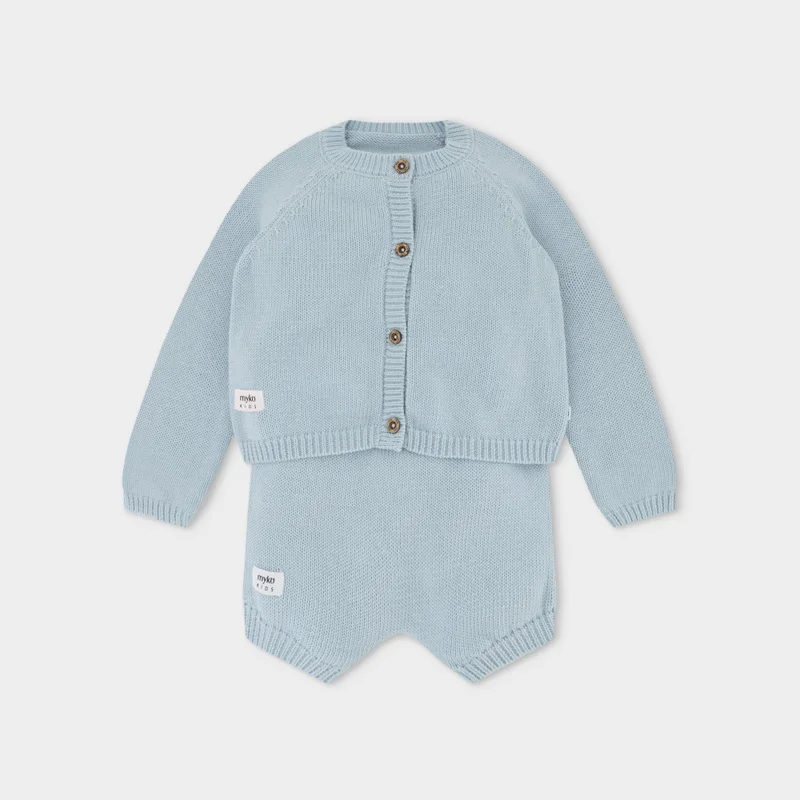 myko kids Tricot Cardigan and Shorts Set