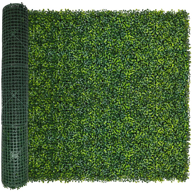 ODTORY Artificial Boxwood Roll Panels, 48"x120" (40 sq.ft) UV-Resistant Faux Ivy Privacy Fence Screen, Decorative Grass Wall Covering for Indoor & Outdoor Garden, Backyard, Balcony, Home Decor - Image 1
