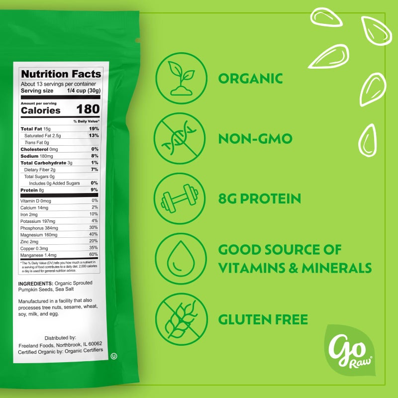 Go Raw Organic Sprouted Pumpkin Seeds, 14 Oz - Image 4