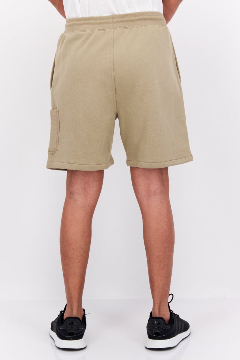 Hurley Men Sportswear Fit Drawstring Training Shorts, Beige - Image 2