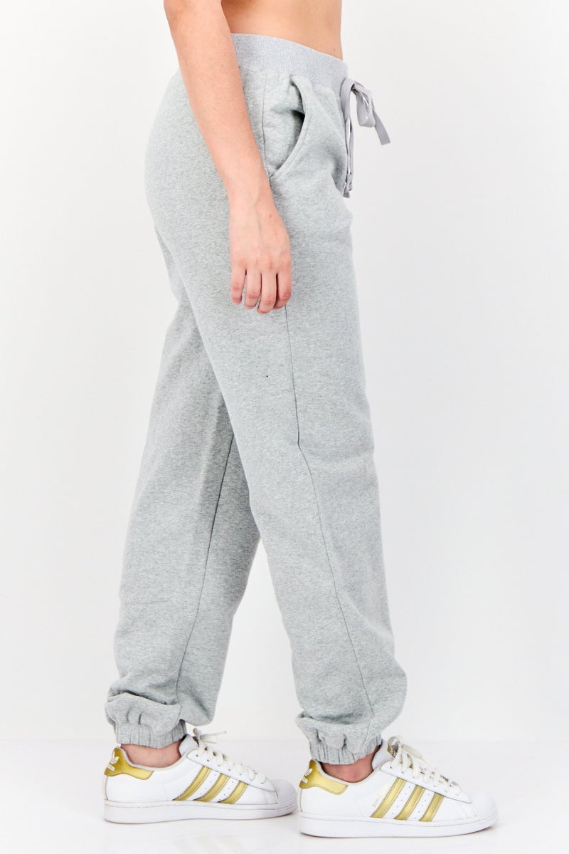 NIA Women Regular Fit Heather Jogger Pants, Grey - Image 2