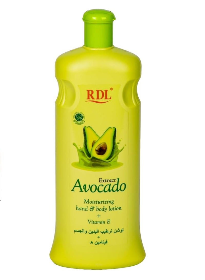 RDL Avocado Extract Moisturizing Hand & Body Lotion + Vitamin E 600ml