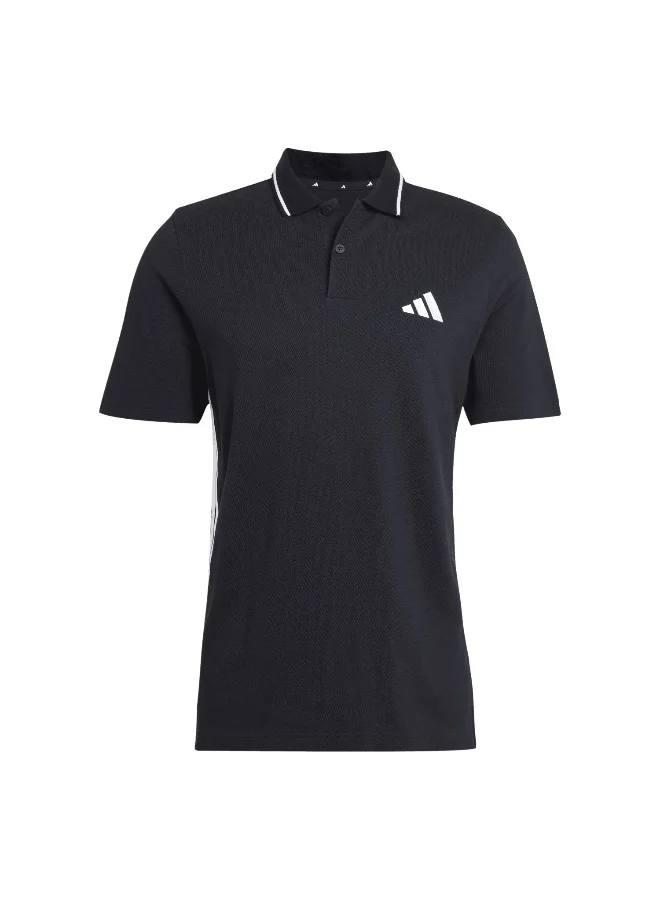Adidas Adidas M 3S Pq Ps Black Polo Shirt (Short Sleeve) Polo Shirts For Men