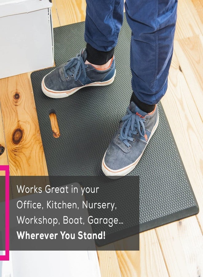 Quality Clever Anti-Fatigue Standing Desk Mat with Gel Memory Foam, 29.5 Inches Wide - Orthopedic Comfort for Home, Office, Kitchen Floor & Workshops - Cutout Design + Beveled Edges & Non-Slip Back - Image 4