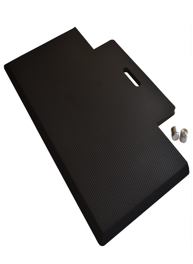 Quality Clever Anti-Fatigue Standing Desk Mat with Gel Memory Foam, 29.5 Inches Wide - Orthopedic Comfort for Home, Office, Kitchen Floor & Workshops - Cutout Design + Beveled Edges & Non-Slip Back - Image 1