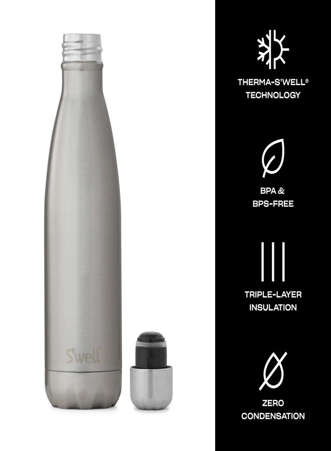 S'well Stainless Steel Water Bottle - 17 Fl Oz - Silver Lining - Triple-Layered Vacuum-Insulated Containers Keeps Drinks Cold for 36 Hours and Hot for 18 - BPA-Free - Perfect for the Go - Image 3