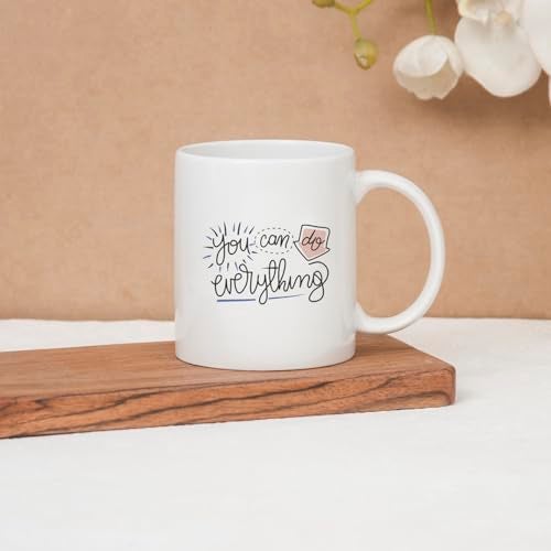 Clay Craft CC MM1 Swiss REZ32 Microwave Safe Coffee Mug for Gift to Couples Wife Husband Boyfriend Girfriend Brother 350 ml, You Can Do Everything - Image 1