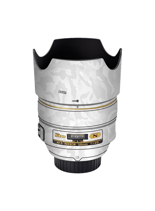 Loquat Walking Donkey For Nikon AF-S58F1.4G Lens All-inclusive Protection Film 58F1.4 Nikonafs-Color:Ghost White - Image 1