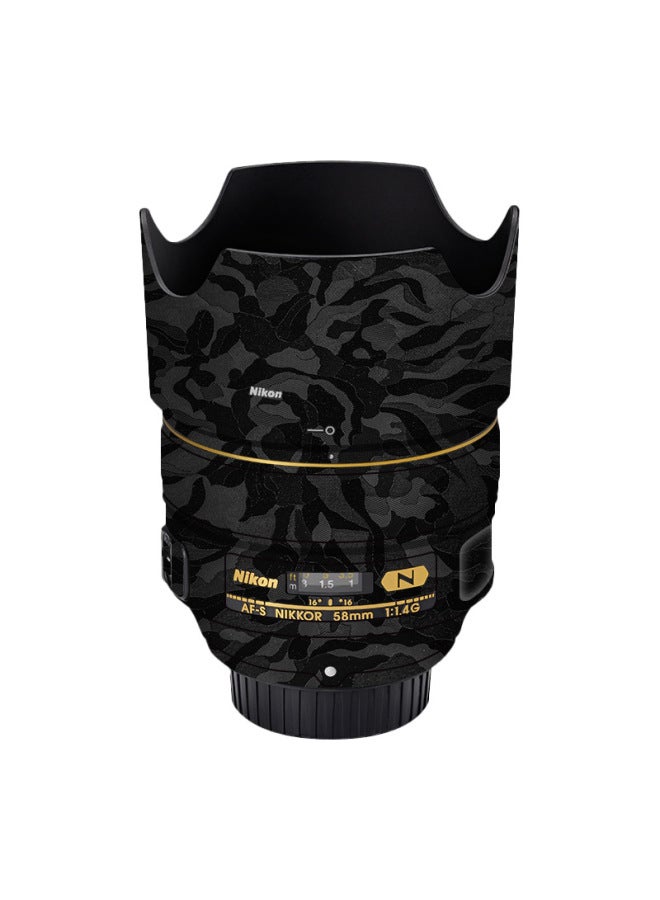 Loquat Walking Donkey For Nikon AF-S58F1.4G Lens All-inclusive Protection Film 58F1.4 Nikonafs-Color:Ghost White - Image 2