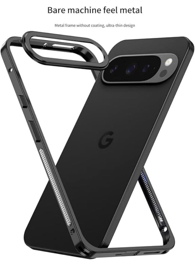 Case Compatible with Google Pixel 9 Pro XL Case Aluminum Alloy Metal Frame Anti-Drop Shockproof Bumper Heat Dissipation Cover for Google Pixel 9 Pro XL - Image 3